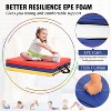FDW Yoga Arts Mat Gymnastics Mat Wrestling Mat Tumbling Mat Gym Mat Folding Gymnastic Mat hick PU Leather Exercise Mat - 4 of 4