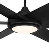 56" Casa Vieja Estate Modern Indoor Outdoor Ceiling Fan with LED Light Remote Control Matte Black White Diffuser Damp Rated for Patio Exterior House - 3 of 4