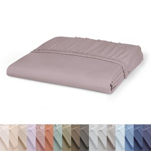 LISM 100% Cotton Fitted Sheet Deep Pocket Fitted Sheet, Fits Mattress Upto 16" - 1 of 4