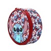 Disney Stitch Hibiscus Print Round Blue 5” Travel Box Organizer - 3 of 4