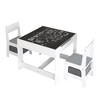 PDTEND 3 in 1 Wooden Kids Activity Table and Chair Set with Storage Drawer for Toddlers Drawing and Reading - 3 of 4