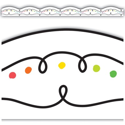 Teacher Created Resources Squiggles and Colorful Dots Die-Cut Border Trim, 35 Feet (Pack of 6)