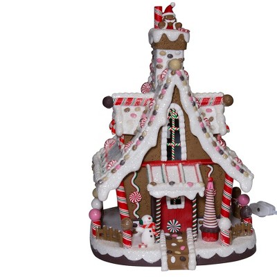 Kurt Adler 12-Inch Multicolor Lighted Christmas Gingerbread House