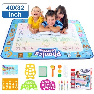 LotFancy Water Doodle Mat, Kids Painting Writing Color Doodle Drawing Mat Toy for Boys Girls Toddler - 1 of 4