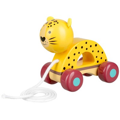 Orange Tree Toys: Pull Along: Leopard - Wooden Toy, Age 1+ : Target