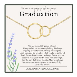 HOPE LOVE SHINE Graduation Necklace for Her – Silver Gold College Jewelry Gift for Daughter, Granddaughter, or Friend - 1 of 4