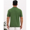 INSPIRE CHIC Men's Striped Knitted Summer Short Sleeves Button Down Jacquard Polo Shirts - 3 of 4