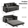 70.9"W Folding Sofa Bed with USB Charging, Chenille Convertible Sleeper Sofa with Side Storage Pockets - ModernLuxe - 4 of 4