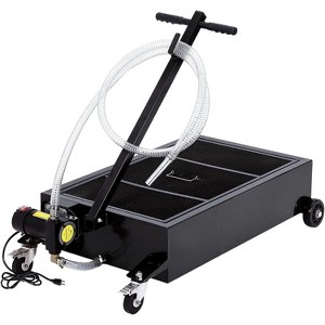 Acekool 25 Gallon Oil Drain Pan Cart, Low Profile Oil Change Pan with 8ft Hose, Folding Handle, Rolling Wheels, Garage Tool for Car, SUV, Truck, RV - 1 of 4