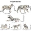 6-Piece Realistic White Tiger Figurine Family Set with Cubs, Jungle Animal Educational Toy & Cake Topper Gift for Kids - 2 of 4