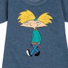 - Hey Arnold! - Distressed Arnold Graphic Short Sleeve Fleece Dress - 2 of 4
