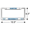Hampton University School Logo Full Size Standard License Plate Metal Frame - 4 of 4
