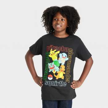 Boys' Pokémon 'Gotta Catch Em All' Short Sleeve Graphic T-Shirt - Black