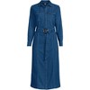 Lands' End Women's Soft Denim Midi Shirt Dress - 3 of 4