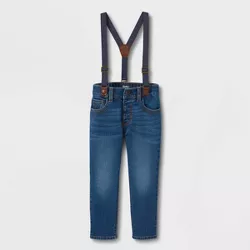 OshKosh B'gosh Toddler Boys' Denim Suspender Pants - Blue 3T