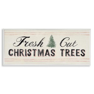 Stupell Industries Fresh Cut Christmas Trees Vintage Framed Giclee Art, White, 24" x 10" - 1 of 4