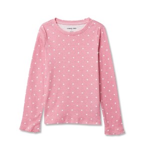 Lands' End Kids Long Sleeve Pointelle Knit Shirt - 1 of 2