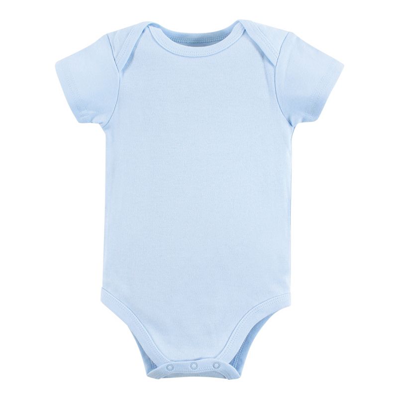 Luvable Friends Baby Boy Cotton Bodysuits 1pk, Blue, 1 of 3