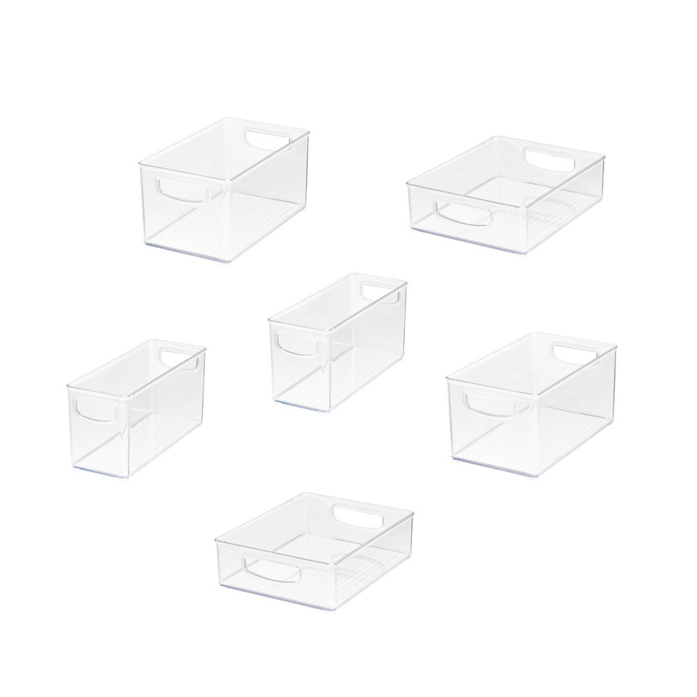 Photos - Other for Dogs iDESIGN 6pc Small Recycled Plastic Stackable Organizer bins