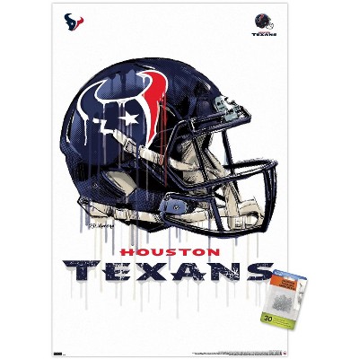 Trends International Nfl Houston Texans - Helmet 15 Unframed Wall Poster  Print Clear Push Pins Bundle 22.375 X 34 : Target