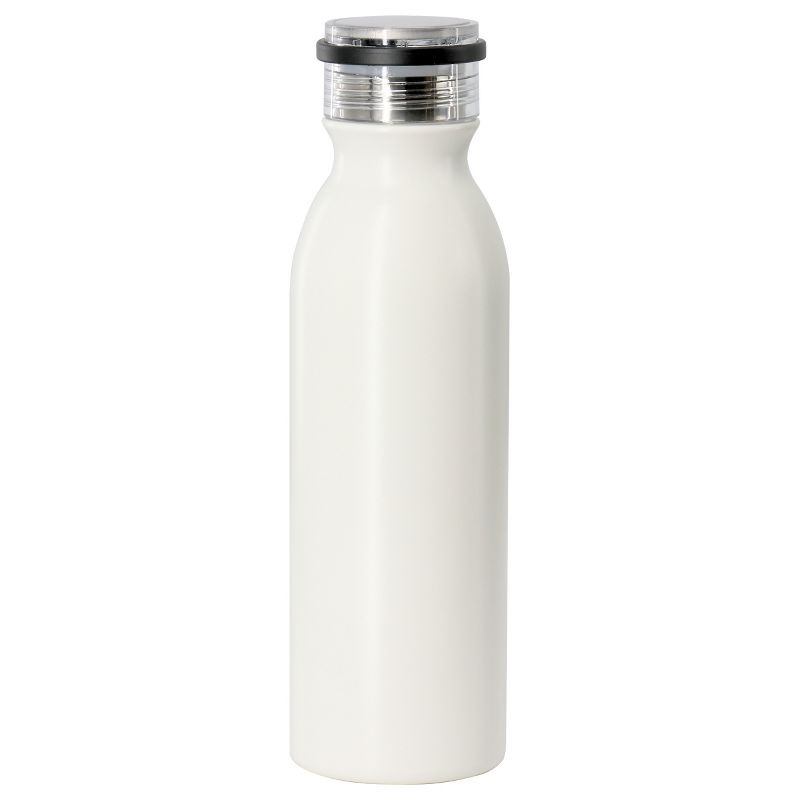 Gibson Home Marina 20oz Stainless Steel Thermal Bottle with Acrylic Lid in Cream, 1 of 6