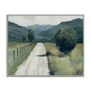 Stupell Industries Farmland Fields Green Landscape Framed Giclee Art - 1 of 4