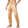 COOFANDY Men's Cotton Linen Pants Elastic Waist Lightweight Casual Pants Relaxed Fit Yoga Beach Pants with Pockets - 2 of 4
