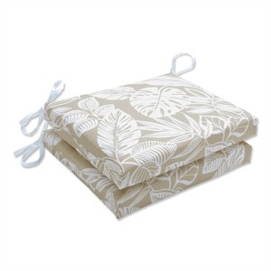 Set of 2 Delray Outdoor/Indoor Squared Corners Seat Cushions - Pillow Perfect - 1 of 4