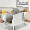 Kumasinova Cat Litter Box with 201 Stainless Steel Scoop & Tray,Flip Top for Easy Clean,Odor-Resistant Litter Box for Big Cats,White - 4 of 4