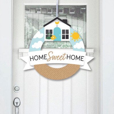 Big Dot of Happiness Welcome Home Housewarming - Outdoor New Sweet Home Decor - Front Door Wreath
