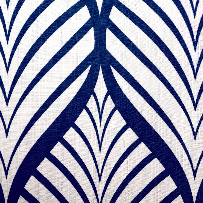 Deco Leaf Shower Curtain Navy/White - Moda at Home, 3 of 5