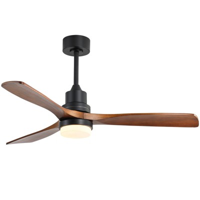 Sofucor 52'' Wood Ceiling Fan with Lights and Remote for Bedroom and Living Room