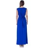 Womens V-Neck Tie Back Empire Waist Sleeveless Maxi Dress - 24seven Comfort Apparel™ - 3 of 4