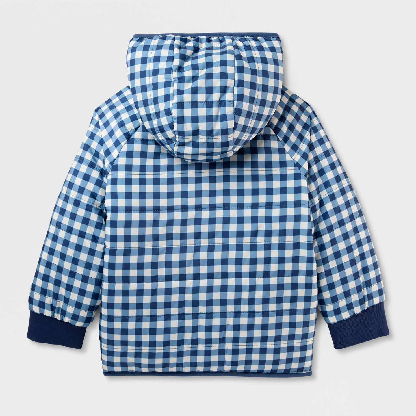 Куртка Cat & Jack Gingham Reversible Puffer Jacket для мальчиков-малышей, цвет: Синий — фото 4