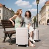 Whisen 3-Piece ABS Hardshell Luggage Set with 20"/24"/28" Spinner Suitcases, TSA Combination Lock, 360° Double Wheels - 3 of 4
