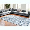 HomeRoots 8' X 11' Blue and White Abstract Washable Non Skid Area Rug - 2 of 4