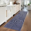 Abstract Washable Area Rug Non-Slip Throw Rug with Rubber Back, Low Pile Stain Resistant Boho Geometric Carpet for Living Room, Bedroom Dining Room - 2 of 4