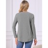INSPIRE CHIC Women's Fall Winter Long Sleeve Crew Neck Stylish Curved Hem Tunic Tops - 4 of 4