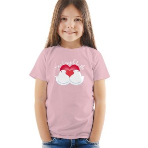 Heart Valentine You Complete Me Love Kids T Shirt for Toddlers, Pink - 1 of 4