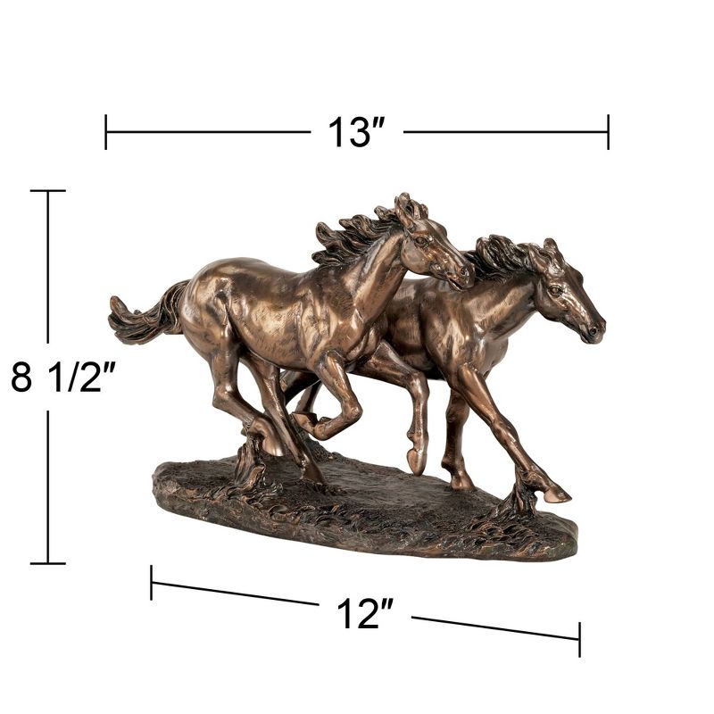 Kensington Hill Horses Running Wild 8 1/2" High Statue, 3 of 6