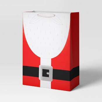 Jumbo Santa Belt Gift Bag Red/White - Wondershop™
