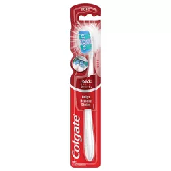 Colgate 360 Optic White Whitening Soft Toothbrush with Tongue and Cheek Cleaner