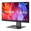 ViewSonic VP2488-4K 24 Inch 4K Mac-Ready Monitor with 100%sRGB, 98% DCI-P3, Pantone Validated, Advanced Ergonomics, Thunderbolt 4, USB Hub, HDMI, and - 2 of 4