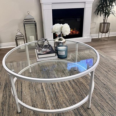 Glass coffee hot sale table target