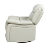 Jennifer Taylor Home Rover 41.5" Swivel Glider Push Back Manual Recliner Arm Chair in Cream Off-White - 3 of 4