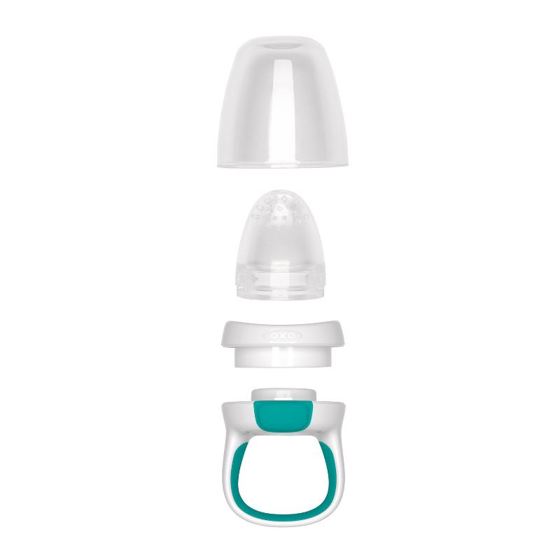OXO TOT Silicone Self Feeder - 2pk - Pink/Teal, 3 of 11
