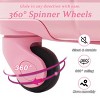 Syemin Luggage Hardshell Luggage Lightweight Durable ABS Suitcases with Double Wheels Expandable 20" Checked Travel Luggage, Pink, 13.6"*8.3"*21.5" - 2 of 4