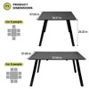 Crestlive Products Patio Expandable Dining Table, All Weather Aluminum Outdoor Indoor Rectangular Table for 6-8 People Folding Extension Table - 3 of 4