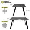 Crestlive Products Patio Expandable Dining Table, All Weather Aluminum Outdoor Indoor Rectangular Table for 6-8 People Folding Extension Table - image 3 of 4