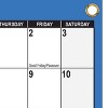 2025 Wall Calendar, 48" x 72", Over-sized SwiftGlimpse Erasable, Wet and Dry Erase Laminated 12 Month Annual Calendar. Horizontal, Navy - 4 of 4